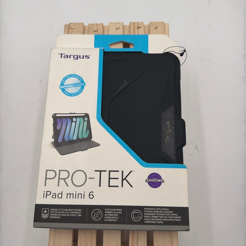 Targus Case Pro-Tek Antimicrobial Drop Protection Black iPad mini 6 NWT